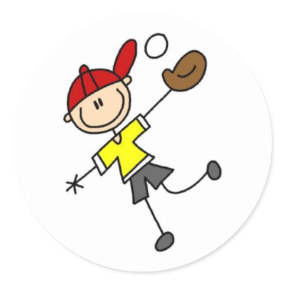 Stick Figure Baseball Sticker by stick_figures