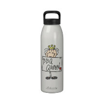 Stick Figure BBQ Queen Drinking Bottles