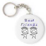 Stick Figure Best Friends Key Chains