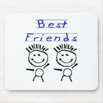 Stick Figure Best Friends Mouse Mats