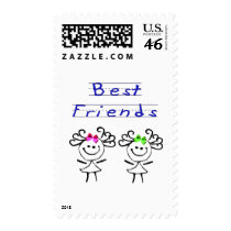 Stick figure best friends stamps