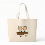 Stick Figure Boat Fishing Tshirts and Gifts Bag