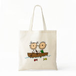 Stick Figure Boat Fishing Tshirts and Gifts Canvas Bags