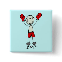 Stick Figure Boxing T-shirts and Gifts buttons