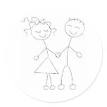 Stick Figure Boy and Girl