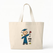 Stick Figure Boy Graduate T-shirts and Gifts Canvas Bag