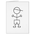 Stick Figure-Boy Greeting Cards