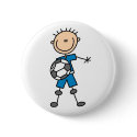 Stick Figure Boy Soccer Button by stick_figures Stick Figure Boy Soccer Button