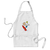 Stick Figure Boy Surfing Aprons