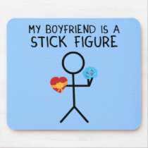 Stick Figure Boyfriend mousepads