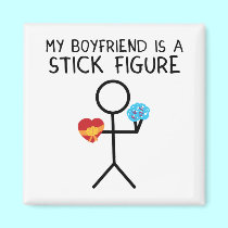 Stick Figure Boyfriend magnets