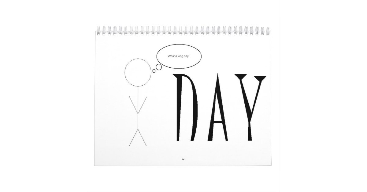 Stick Figure Calendar Zazzle