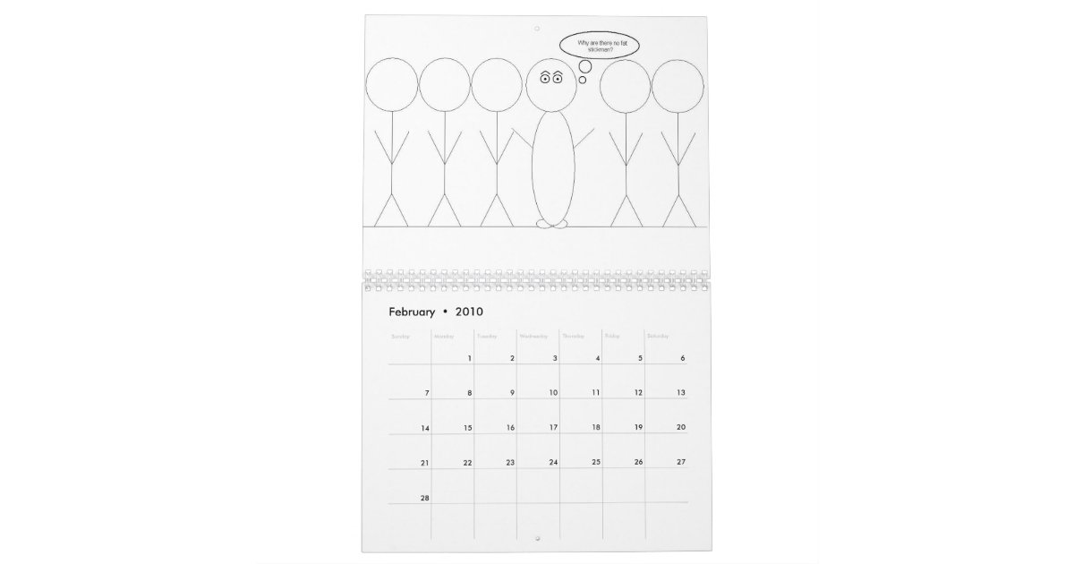 Stick Figure Calendar Zazzle