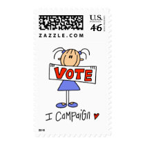 Stick Figure Campaign Worker postage