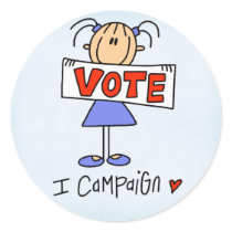 Stick Figure Campaign Worker stickers