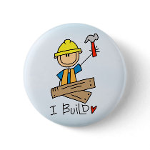 Stick Figure Carpenter buttons by stick_people Stick Figure Carpenter buttons
