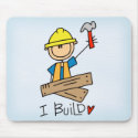Stick Figure Carpenter mousepads