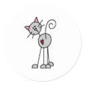 Stick Figure Cat Sticker by stick_figures Stick Figure Cat Sticker
