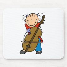 Stick Figure Cello Mousepad