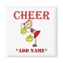Stick Figure Cheerleader magnets