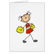 Stick Figure Cheerleading Tshirts and Gifts Cards
