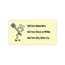 Stick Figure Chef With Fork Labels