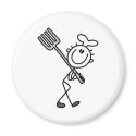 Stick Figure Chef with Fork magnets by stick_figures Stick Figure Chef with Fork magnets