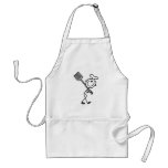 Stick Figure Chef with Fork Tshirts and Gifts Apron