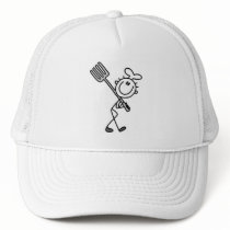 Stick Figure Chef with Fork Tshirts and Gifts Mesh Hat