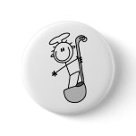 Stick Figure Chef with Ladle Pin