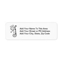 Stick Figure Chef With Ladle Return Address Labels