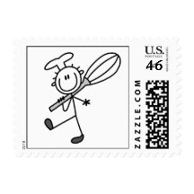 Stick Figure Chef With Whisk Stamp