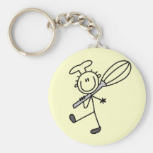 Stick Figure Chef with Whisk Tshirts Key Chains