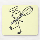 Stick Figure Chef with Whisk Tshirts Mouse Pads