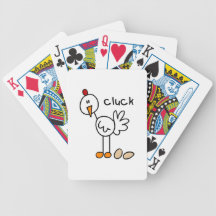 Stick Figure Chicken T-shirts and Gifts Bicycle Card Decks