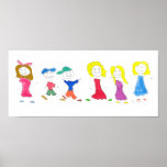 Stick Figure Children 2 Posters &amp; Prints