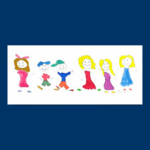 Stick Figure Children 2 Posters & Prints posters