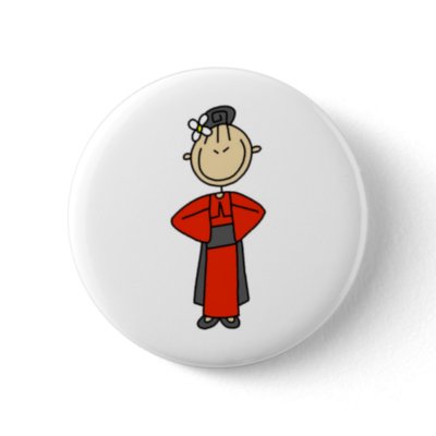 Stick Figure China Doll Button