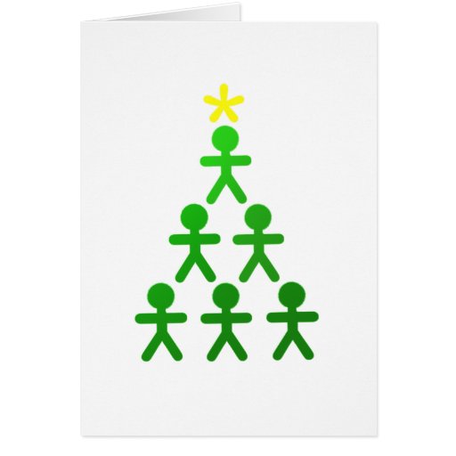 Stick Figure Christmas Tree Card Zazzle