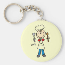 Stick Figure Cook Key Chains