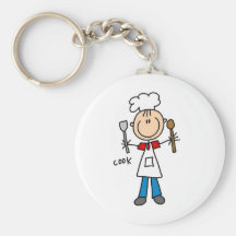 Stick Figure Cook T-shirts and Gifts Key Chain