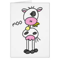 Stick Figure Cow cards