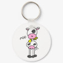 Stick Figure Cow keychains