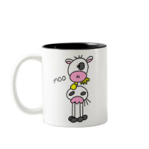 Stick Figure Cow Mugs