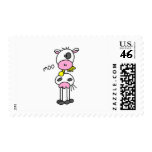 Stick Figure Cow Tshirts and Gifts Postage Stamps