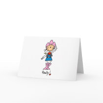Stick Figure Cowgirl in Pink Hat/Boots Cards by stick_figures Stick Figure Cowgirl in Pink Hat/Boots Cards