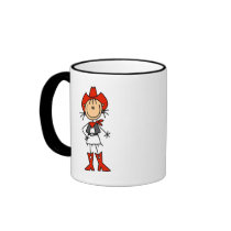 Stick Figure Cowgirl Red Hat and Boots Mug by stick_figures Stick Figure Cowgirl Red Hat and Boots Mug