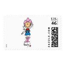 Stick Figure Cowgirl T-shirts and Gifts Postage
