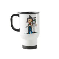 Stick Figure Cowgirl with Horse Mug by stick_figures Stick Figure Cowgirl with Horse Mug