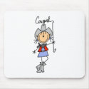 Stick Figure Cowgirl with Lasso Mousepad by stick_figures Stick Figure Cowgirl with Lasso Mousepad